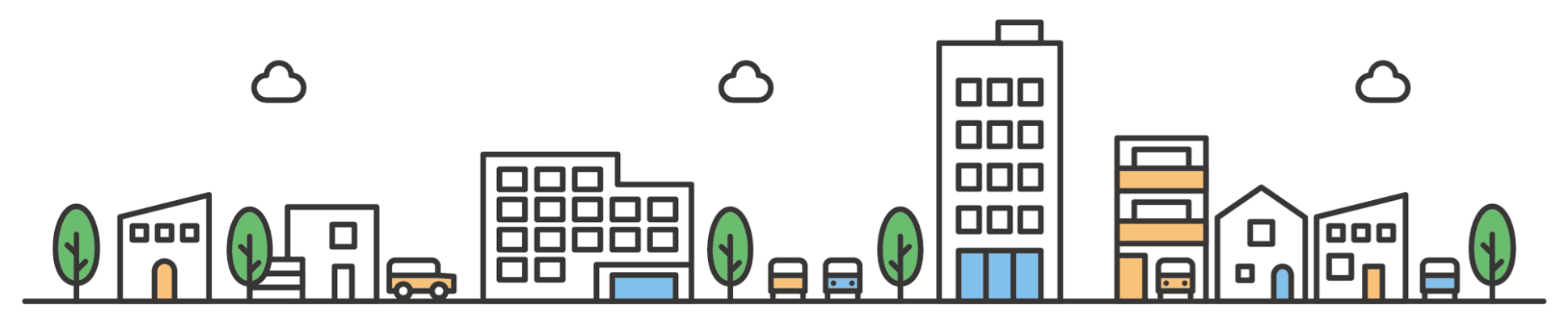 街並みのイラスト